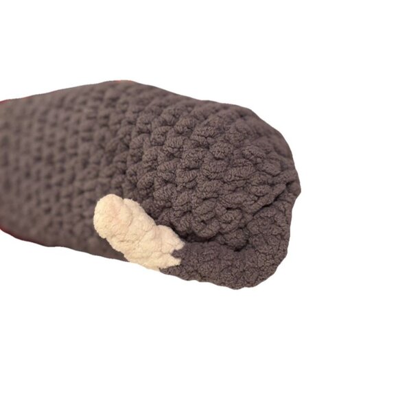 Knitted Weine Dog Neck Pillow Whimsical Travel Hand Crafted Deco Art Animal Love - Picture 5 of 6